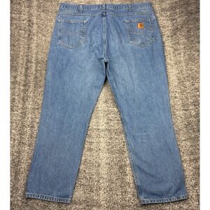 Carhartt B18 DST Men's 44x30 Denim Jeans Traditional Fit Light Wash Workwear